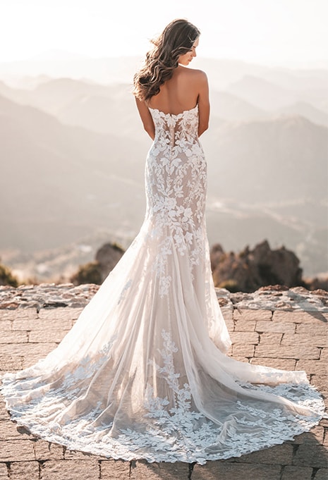 back view Allure Bridals A1212 wedding gown