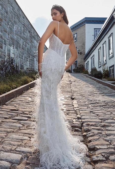 back side of Calla Blanche Bryony wedding gown