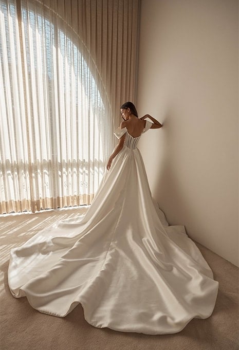 back view of Blanche Bridal Gaia wedding gown