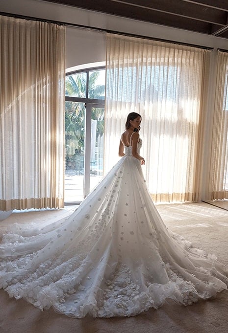 side view of Blanche Bridal Kaylee wedding gown