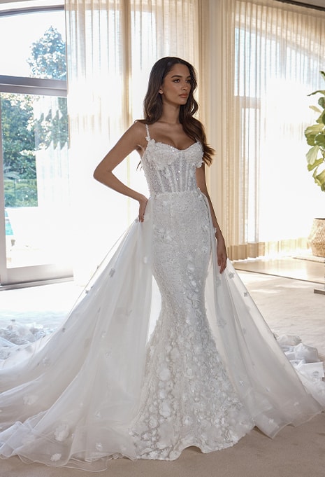 Blanche Bridal Kaylee wedding gown with overskirt
