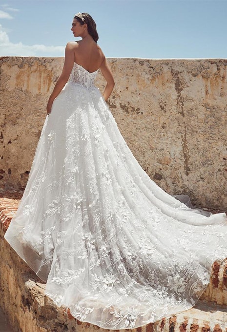 back view of Calla Blanche Shlomit wedding gown