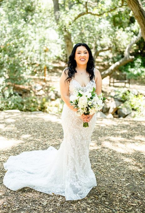 kelly chau in calla blanche mermaid gown