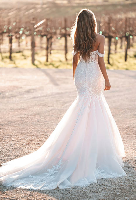 back view of Allure Bridals A1251 wedding gown