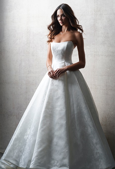close-up of Allure Bridals C745 wedding gown