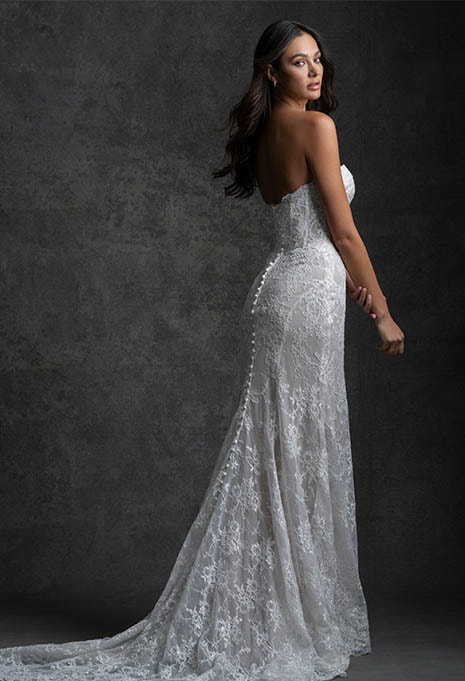 side view of Allure Bridals C749 wedding gown