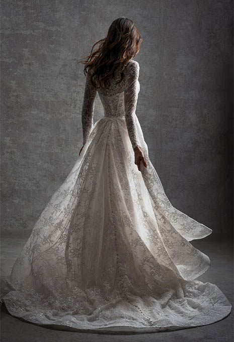 back view of Allure Bridals C749 wedding gown