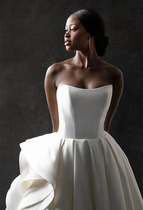 close-up front view of Allure Bridals C752 wedding gown