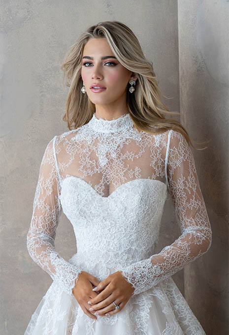front view of Allure Bridals J52 jacket