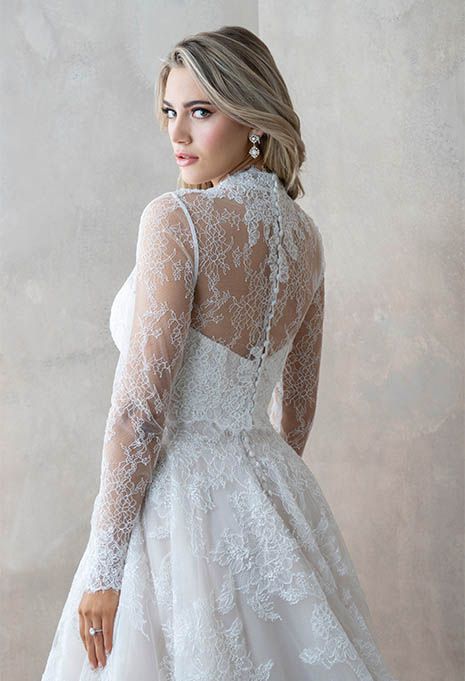side view of Allure Bridals J52 jacket