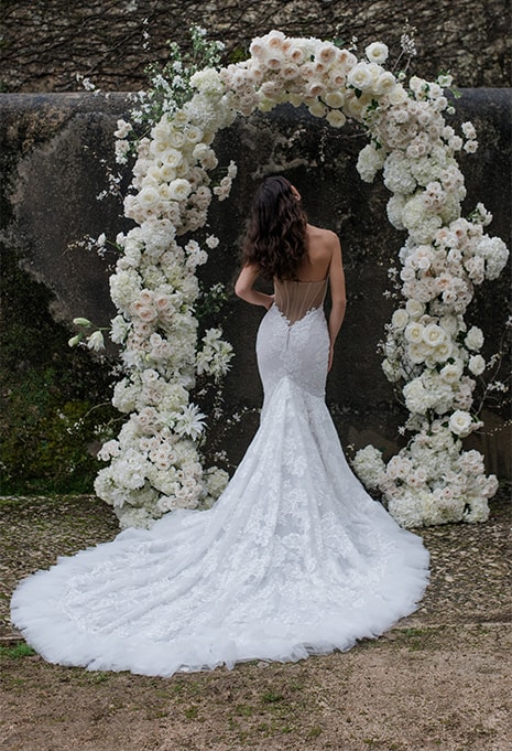 back view of Allure Bridals Liliana wedding gown