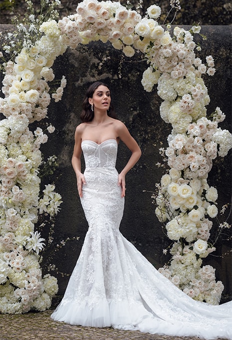 front view of Allure Bridals Liliana wedding gown