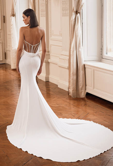 back view of Élysée Florianne wedding gown