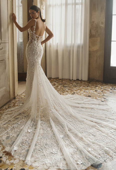 back view of PEN LIV Caitlin wedding gown