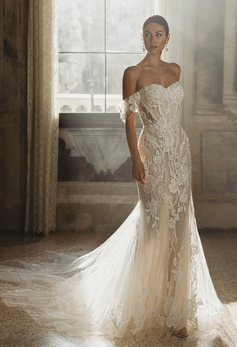 front view of PEN LIV Capri wedding gown