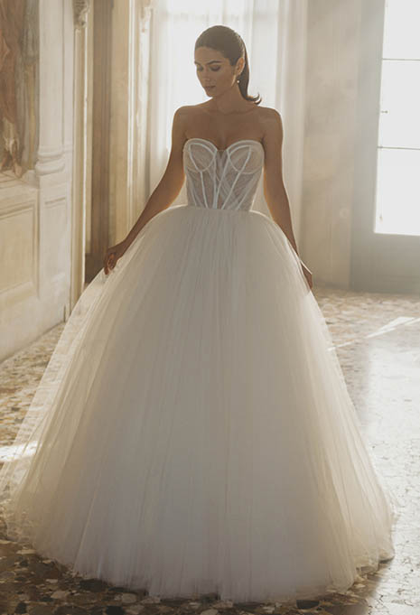 front view of PEN LIV Chrissy wedding gown