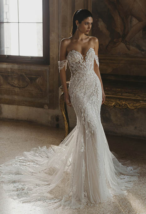 front view of PEN LIV Coreena wedding gown