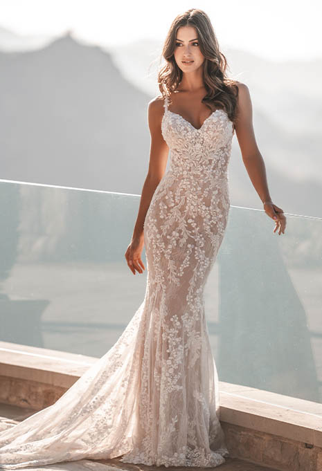 front view of Allure Bridals A1204 wedding gown