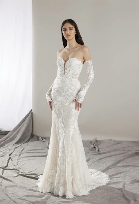 front view of Pronovias Hart wedding gown