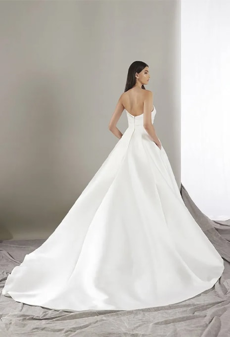 back view of Pronovias Keoni wedding gown