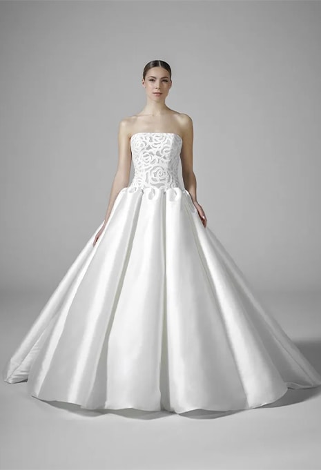 front view of Pronovias Bourgeon wedding gown