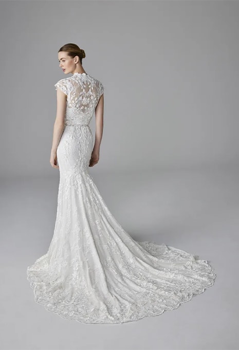 back view of Pronovias Jena wedding gown