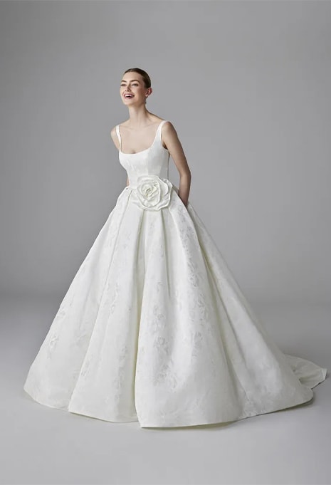 Pronovias Julian wedding gown front view