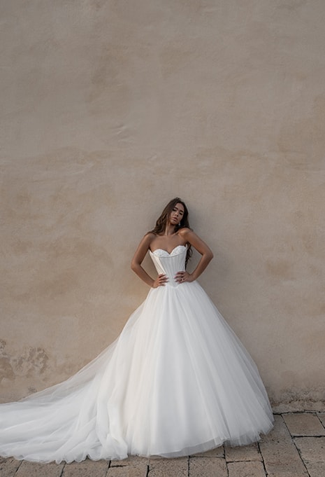bride wearing Allure Bridals Fortuna gown