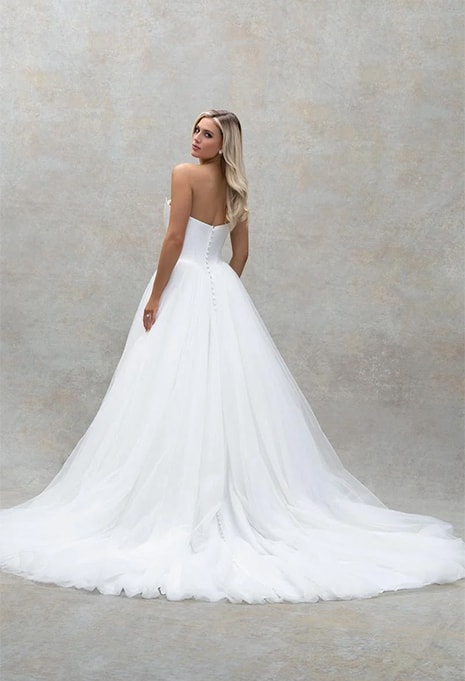 side view of Allure Bridals Abella wedding gown