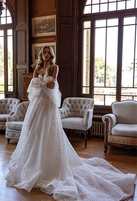 Tina Valerdi Abelia wedding gown front view