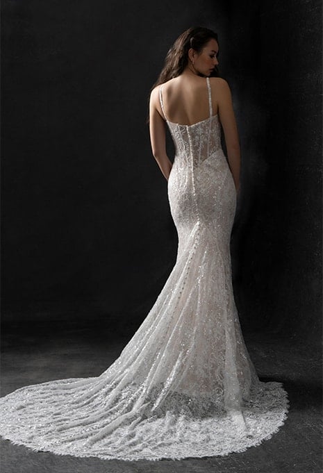 back view of Allure Bridals C765 wedding gown