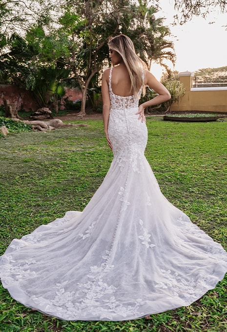 back view of Allure Bridals 9950 wedding gown