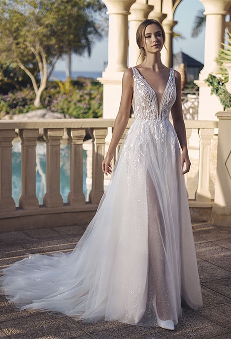 Blue by Enzoani Sage wedding gown front view