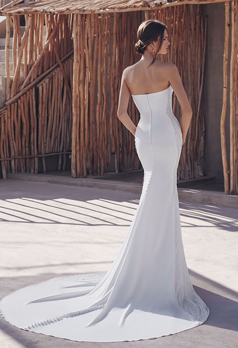back view of Blue by Enzoani Samara wedding gown