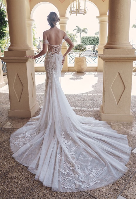 back view of Blue by Enzoani Shakira wedding gown