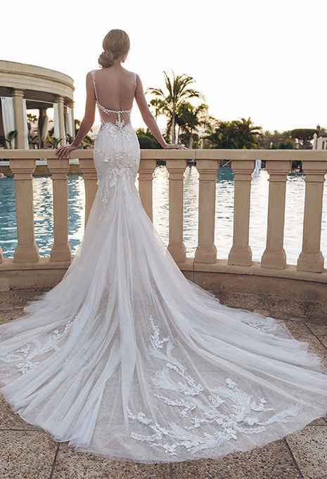 back view of Blue by Enzoani Sidney wedding gown
