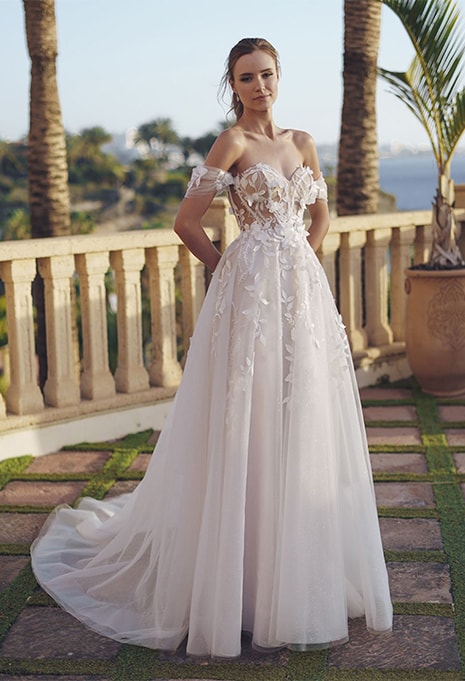 Blue by Enzoani Suri wedding gown