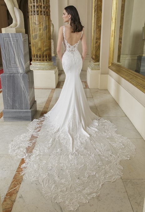 back view of Élysée Azzurra wedding gown