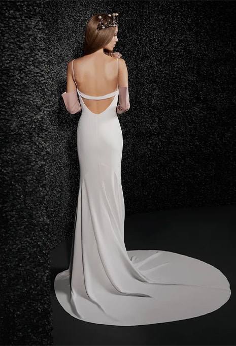 Vera Wang Amandine wedding gown back view