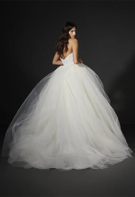 side view of Vera Wang Cyren wedding gown