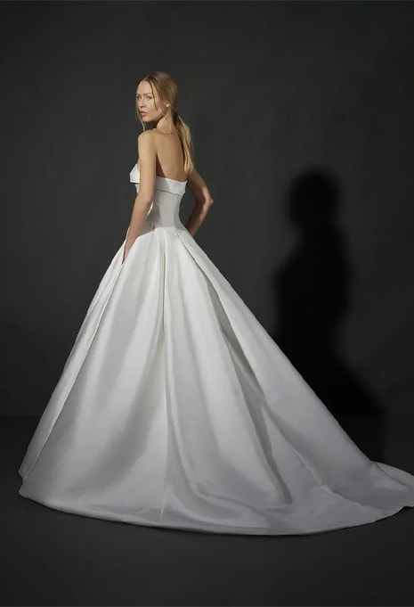 Vera Wang Emile wedding gown side view
