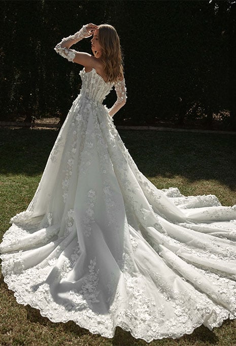 back view of Blanche Bridal Clementine wedding gown