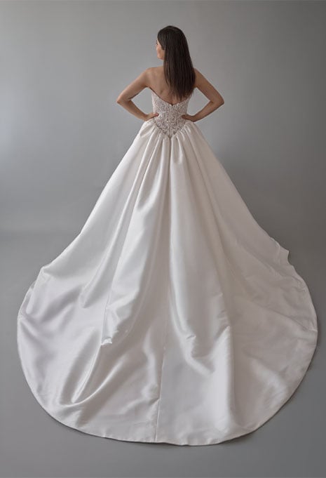back view of Blanche Bridal Isabelle wedding gown