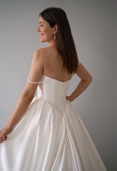 back view of Blanche Bridal Siya wedding gown