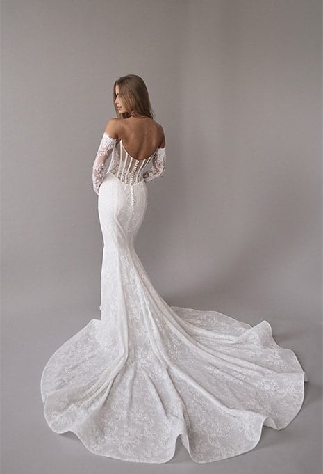 back view of Blanche Bridal Phoebe wedding gown