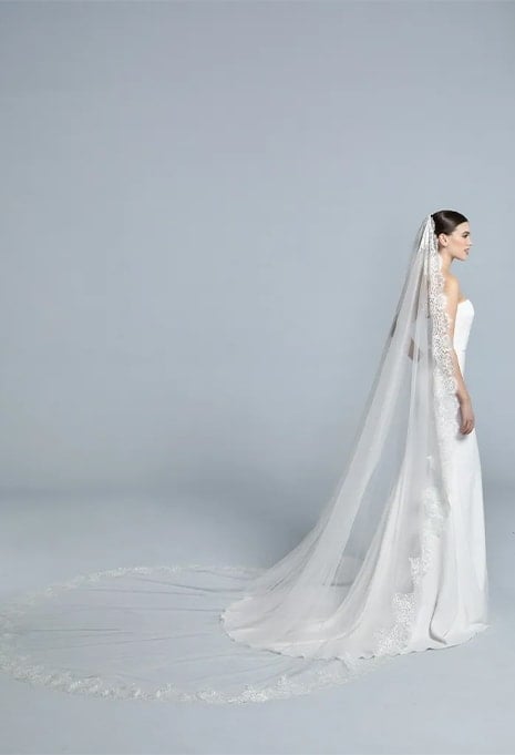 Pronovias V-2033CC Veil side view