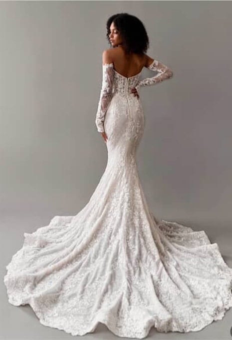 back view of Blanche Bridal Sydney wedding gown