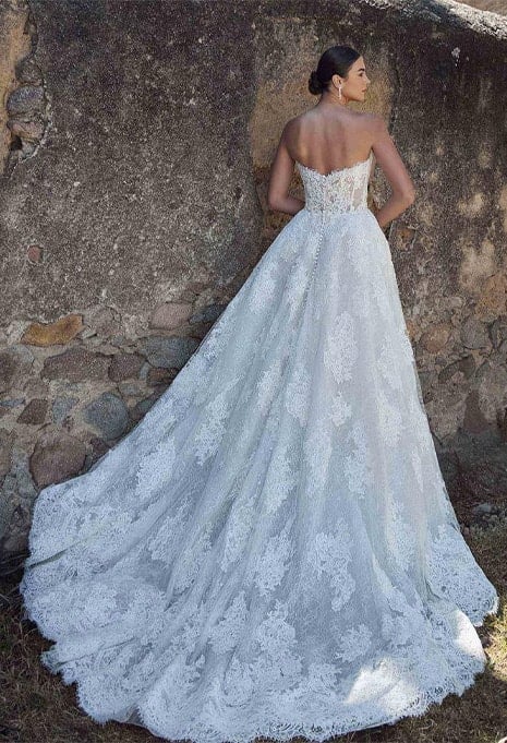 back view of Calla Blanche Cambria wedding gown