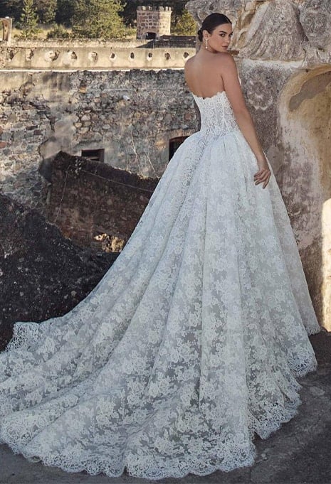 back view of Calla Blanche Emlyn wedding gown