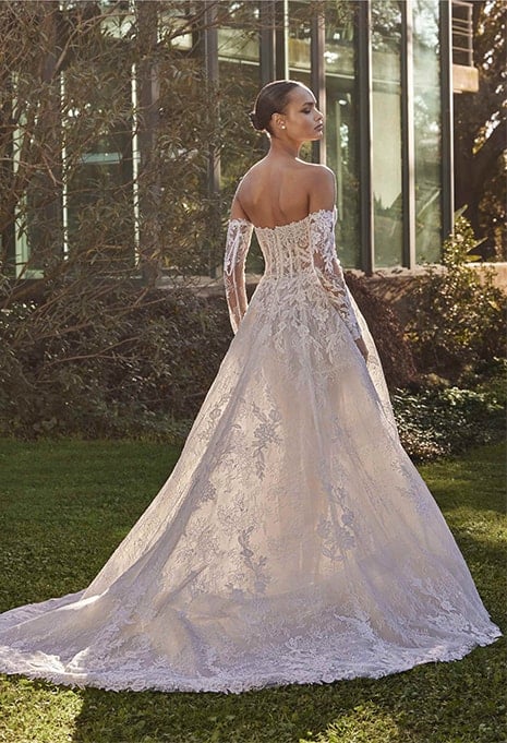 back view of Pronovias Dabri wedding gown
